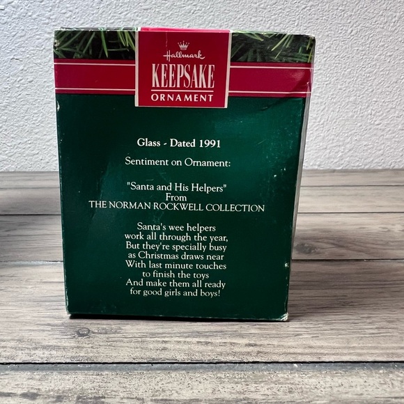 Hallmark Vintage 1991 Christmas Ornament “Santa & His Helpers” Norman Rockwell - Picture 3 of 5